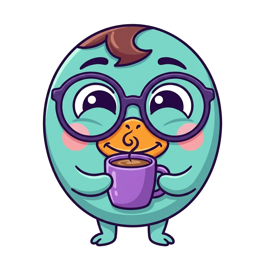 Roasty drinking coffee